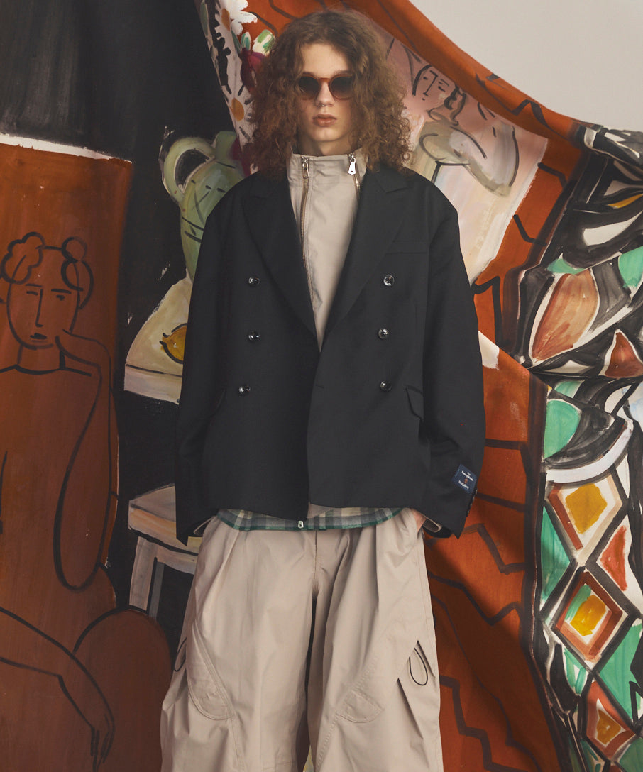 【26AW PRE-ORDER】【Ermenegildo Zegna Fabric】Prime-Over Double-breasted Tailored Jacket