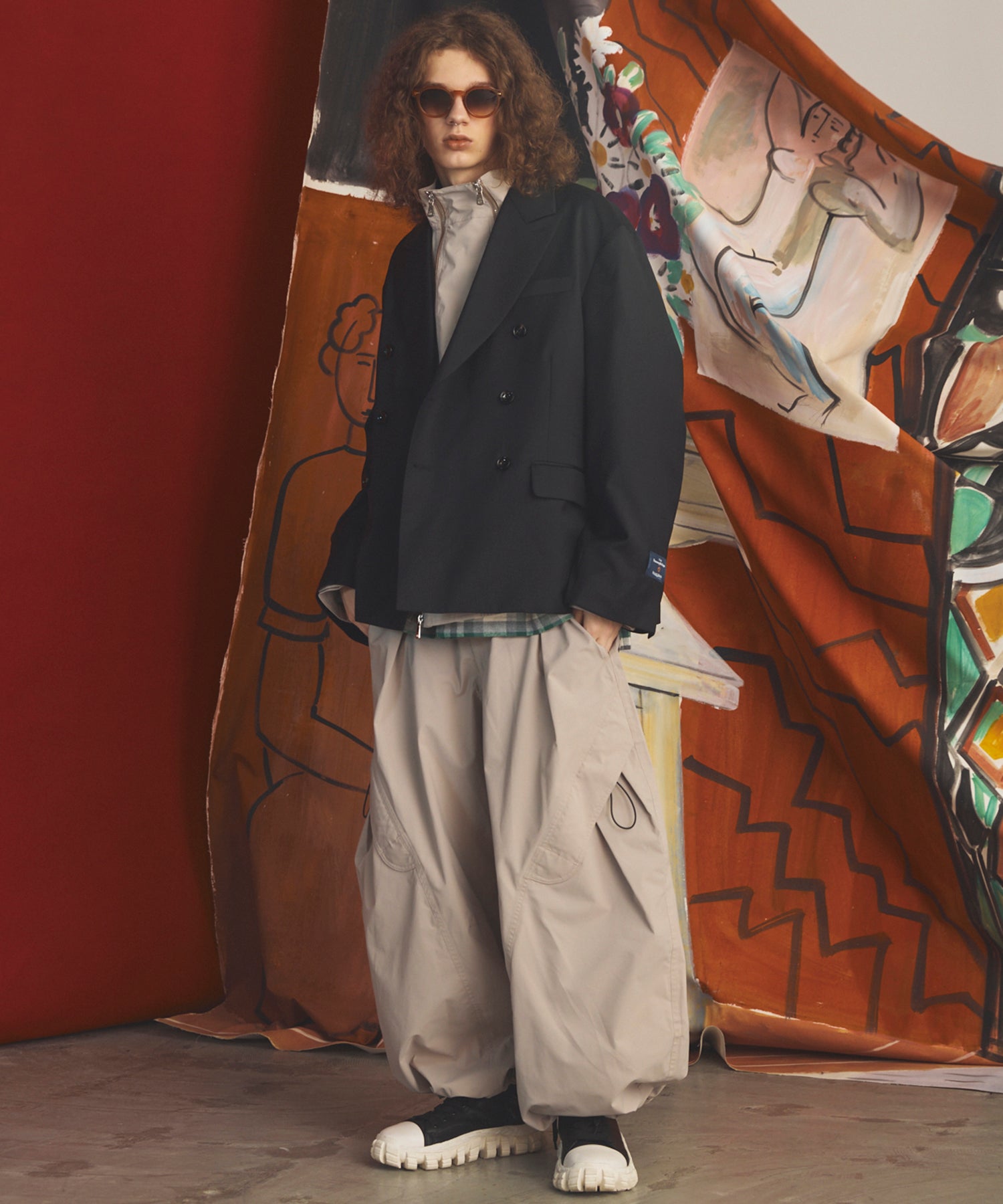 【26AW PRE-ORDER】Double-Layer One-Tuck Three-dimensional Cut Prime-Wide Pants