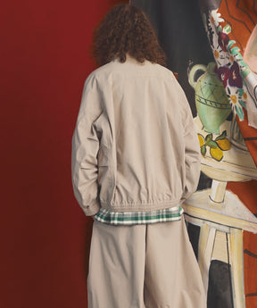 [26AW PRE-ORDER] Three-Layer Asymmetrical Front Zip Prime-Over Stand Collar Blouson