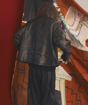【26AW PRE-ORDER】Sheep Leather Prime-Over Double Rider Jacket