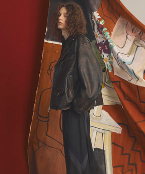【26AW PRE-ORDER】Sheep Leather Prime-Over Double Rider Jacket