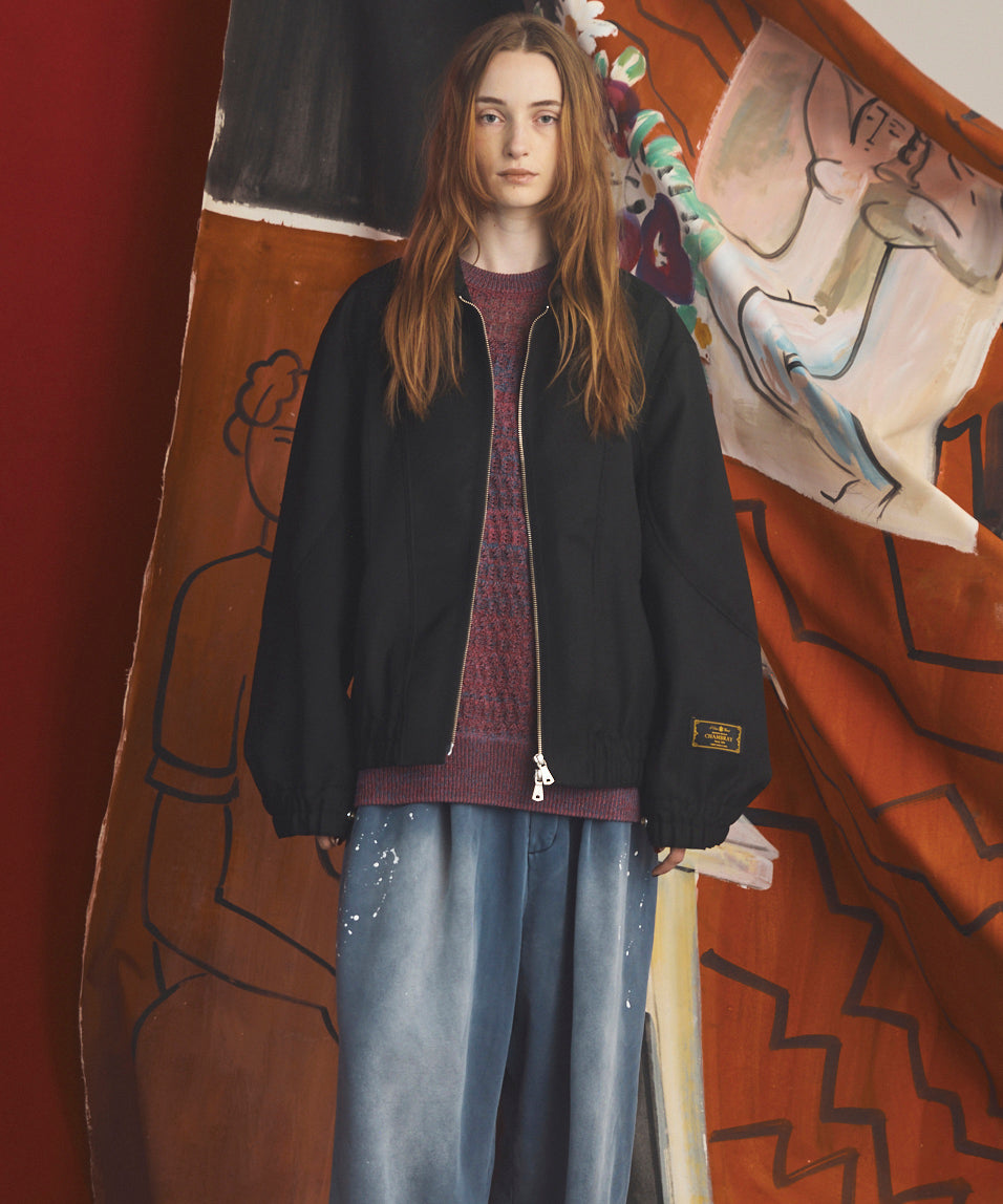 【26AW PRE-ORDER】4 Colors Chambray Washable Wool Prime-Over Blouson