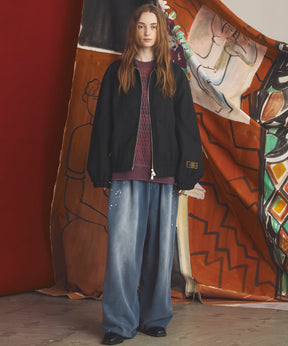 【26AW PRE-ORDER】Sheer Mixed Stripe Prime-Over Crewneck Knit Sweater