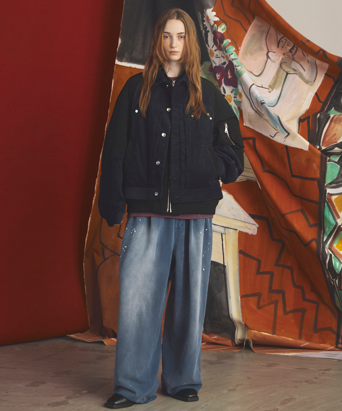 【26AW PRE-ORDER】Sheer Mixed Stripe Prime-Over Crewneck Knit Sweater