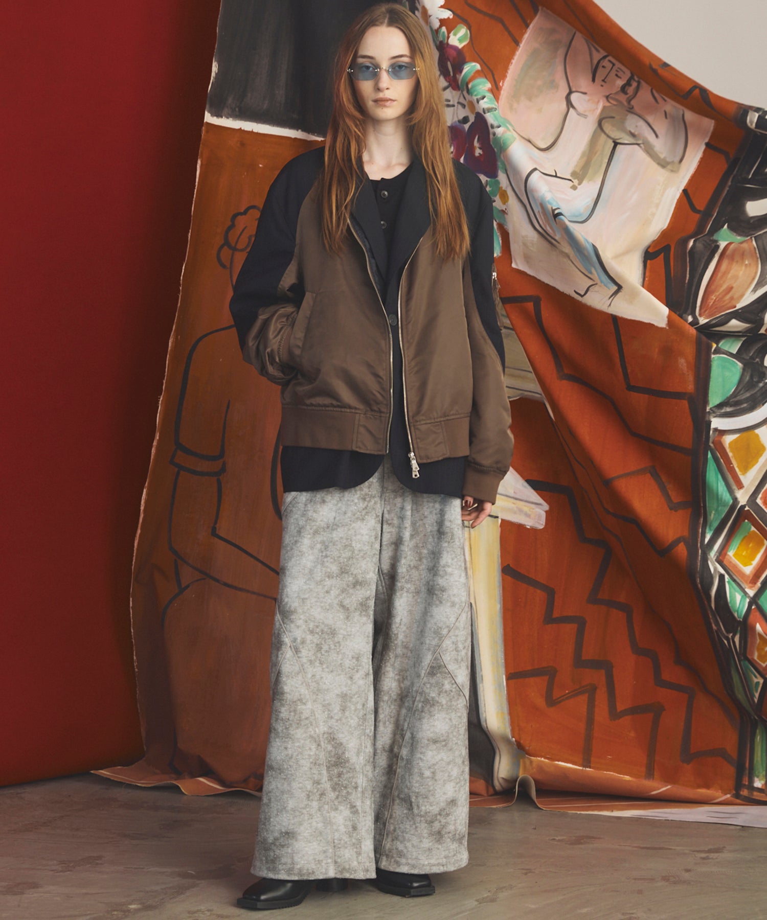 【26AW PRE-ORDER】Distressed Effect  Prime-Wide Sweatpants