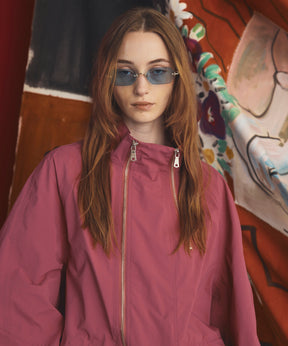 [26AW PRE-ORDER] Three-Layer Asymmetrical Front Zip Prime-Over Stand Collar Blouson