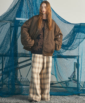 【26AW PRE-ORDER】Fringe Cut Jacquard Prime-Over Flower Pattern Knit Sweater