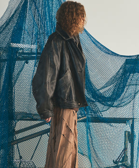 Different Materials Layering Prime-Over Trucker Jacket