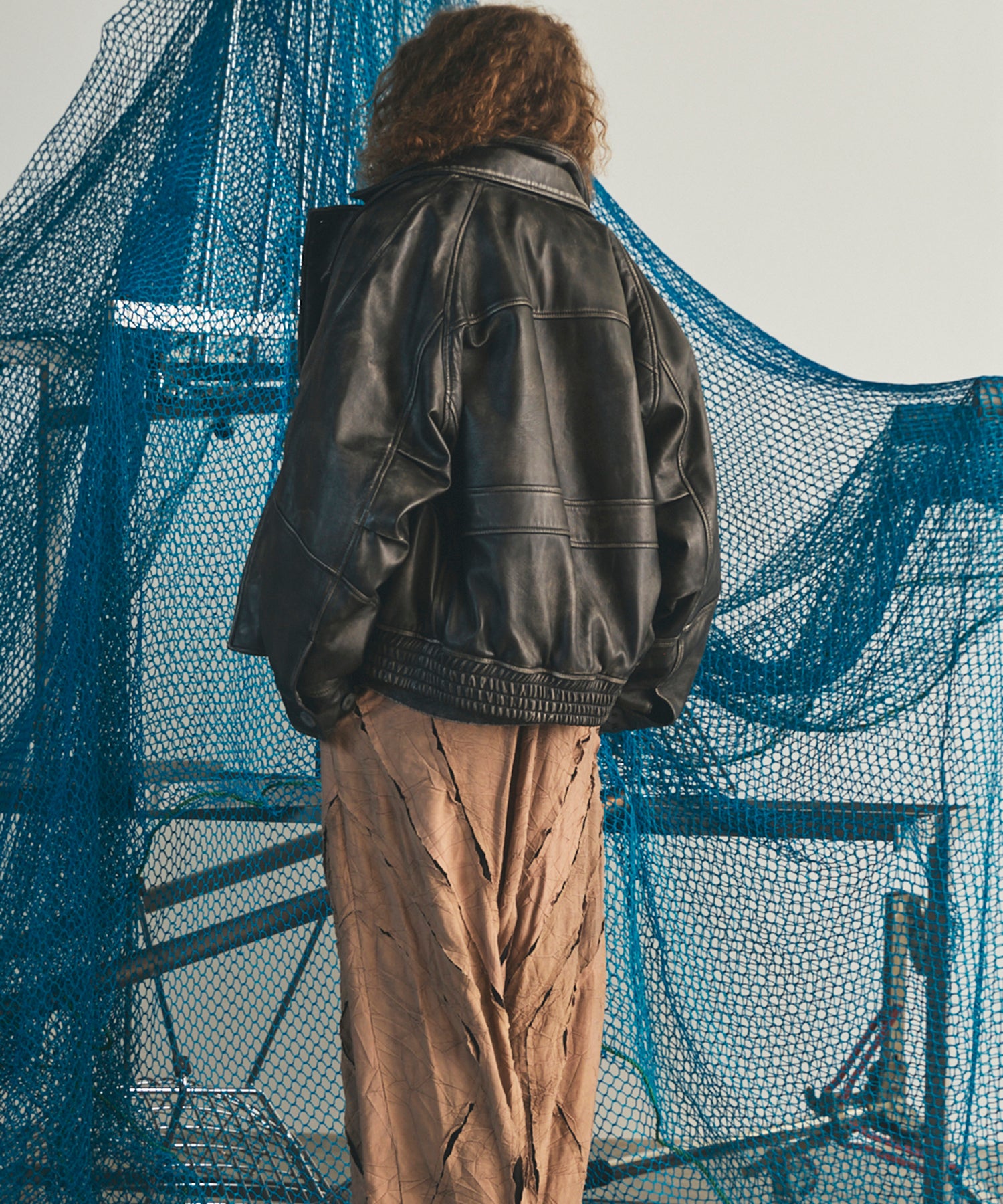 Different Materials Layering Prime-Over Trucker Jacket