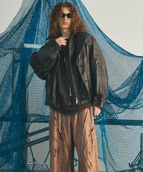 Different Materials Layering Prime-Over Trucker Jacket