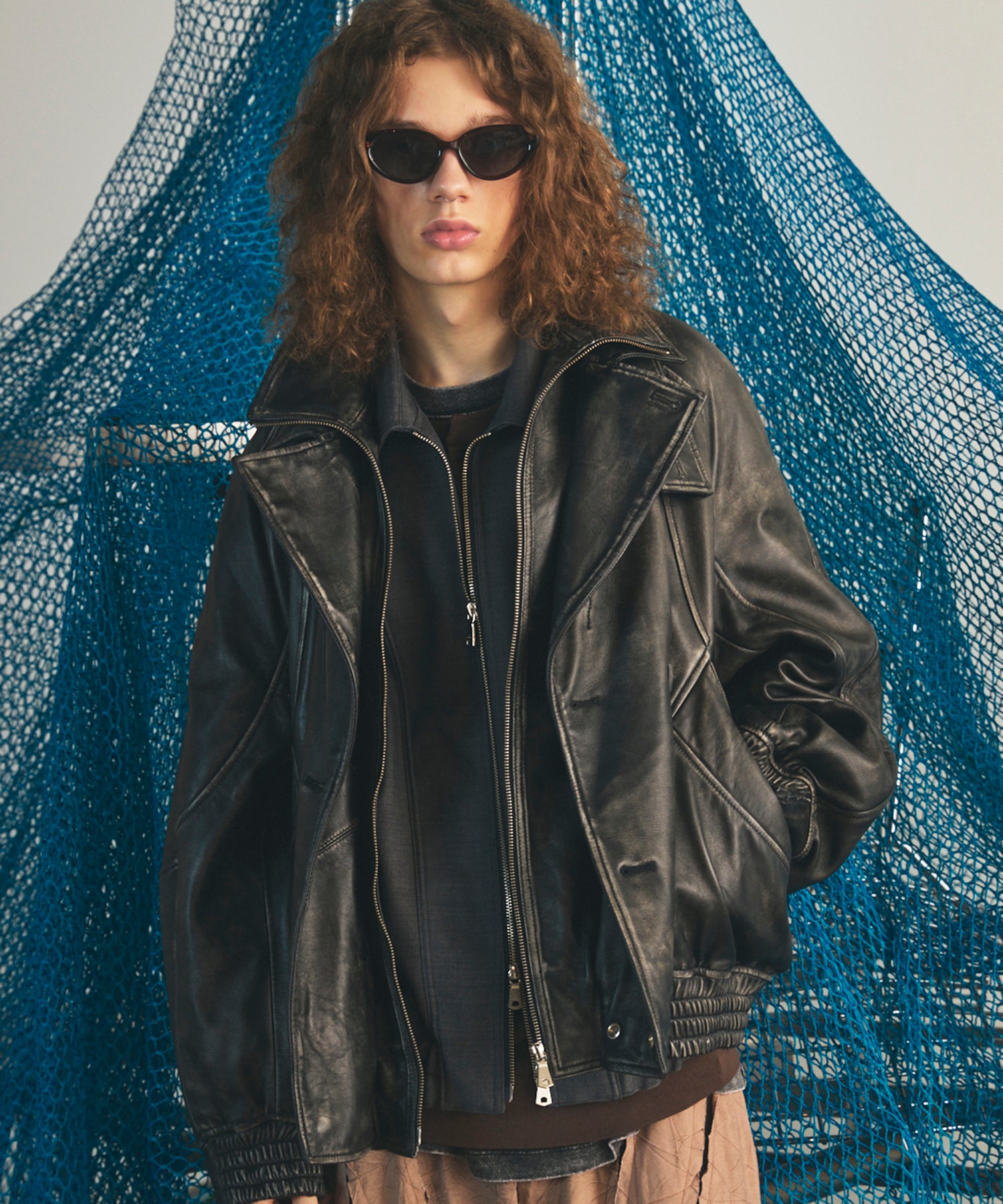 Different Materials Layering Prime-Over Trucker Jacket