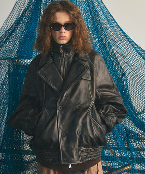 Different Materials Layering Prime-Over Trucker Jacket