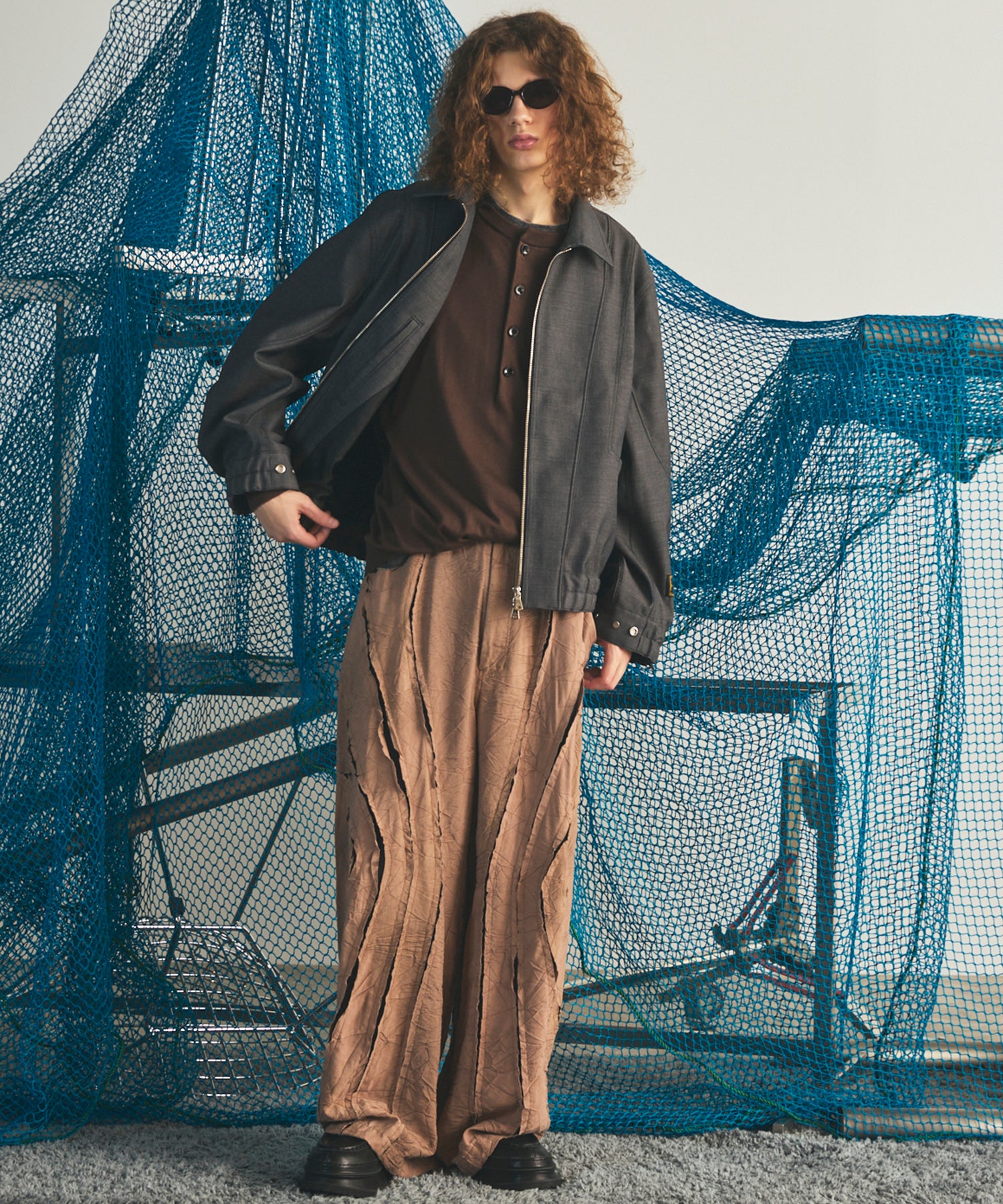 【26AW PRE-ORDER】4 Colors Chambray Washable Wool Prime-Over Blouson