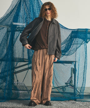 Airy Striped Gabardine Prime-Over Short-sleeved Shirt