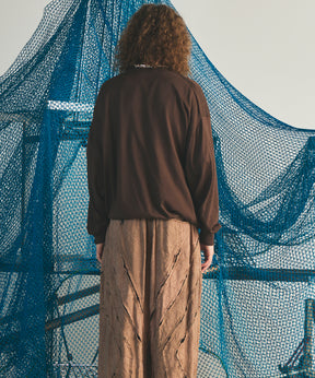 Airy Striped Gabardine Prime-Over Short-sleeved Shirt