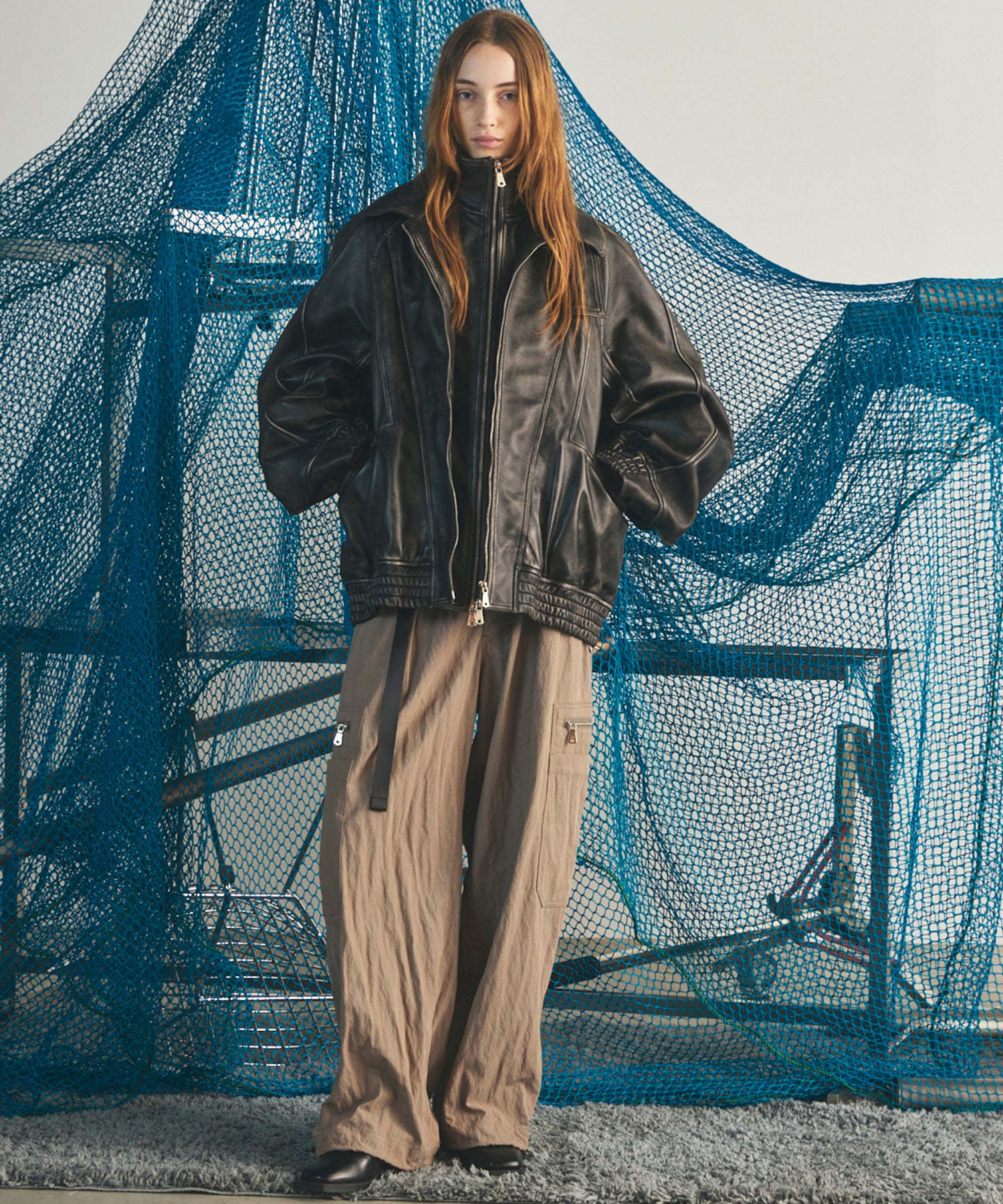 [26AW PRE-ORDER] Banana Curve Silhouette Prime-Wide Cargo Trousers