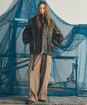 [26AW PRE-ORDER] Banana Curve Silhouette Prime-Wide Cargo Trousers