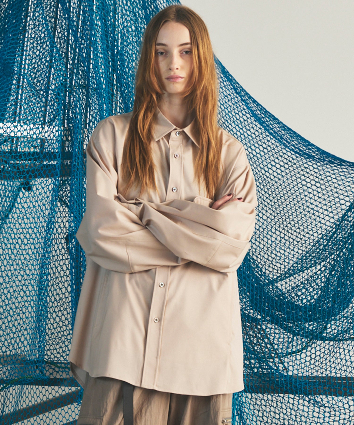 【26AW PRE-ORDER】Raglan Yoke Switching Prime-Over Long Sleeve Shirt