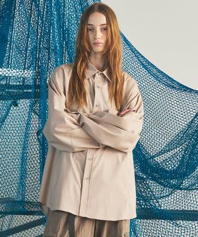 【26AW PRE-ORDER】Raglan Yoke Switching Prime-Over Long Sleeve Shirt