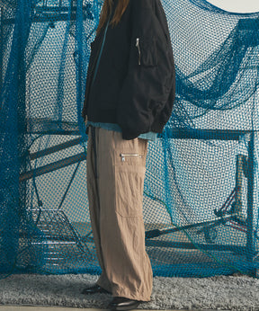 [26AW PRE-ORDER] Banana Curve Silhouette Prime-Wide Cargo Trousers