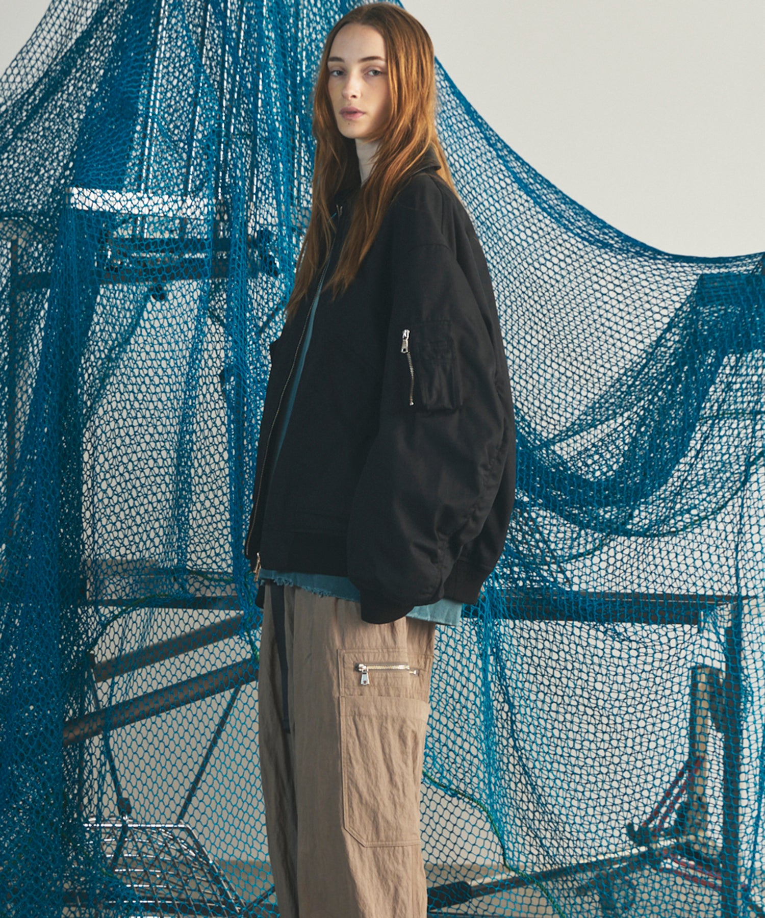 Different Materials Layering Prime-Over Trucker Jacket