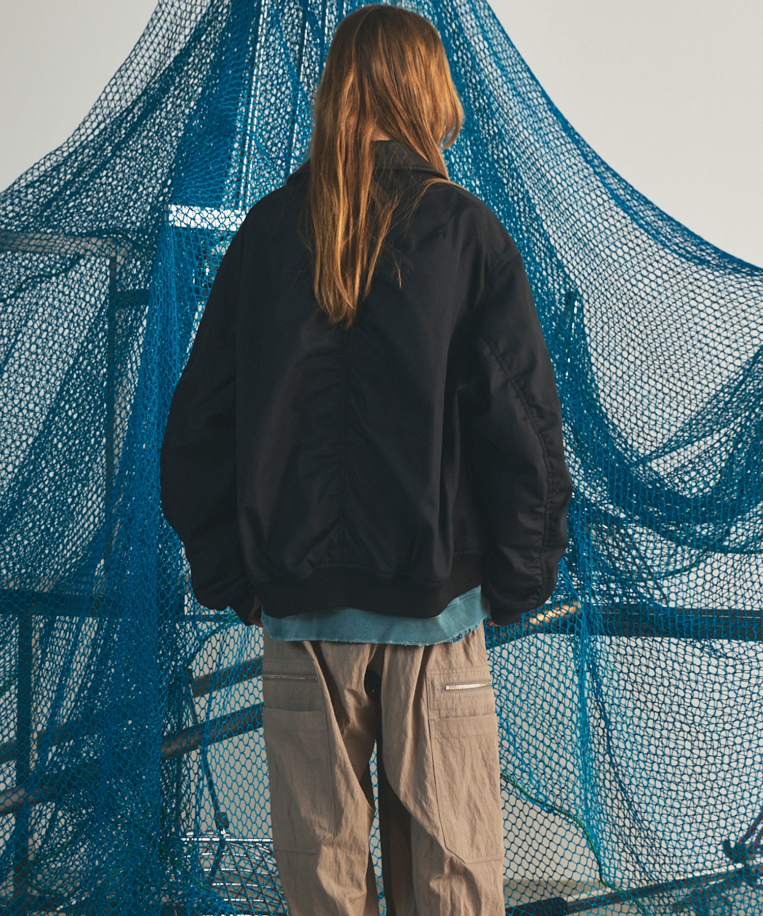 Different Materials Layering Prime-Over Trucker Jacket