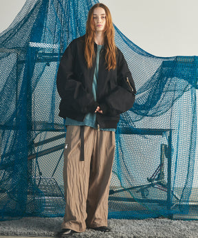 [26AW PRE-ORDER] Banana Curve Silhouette Prime-Wide Cargo Trousers