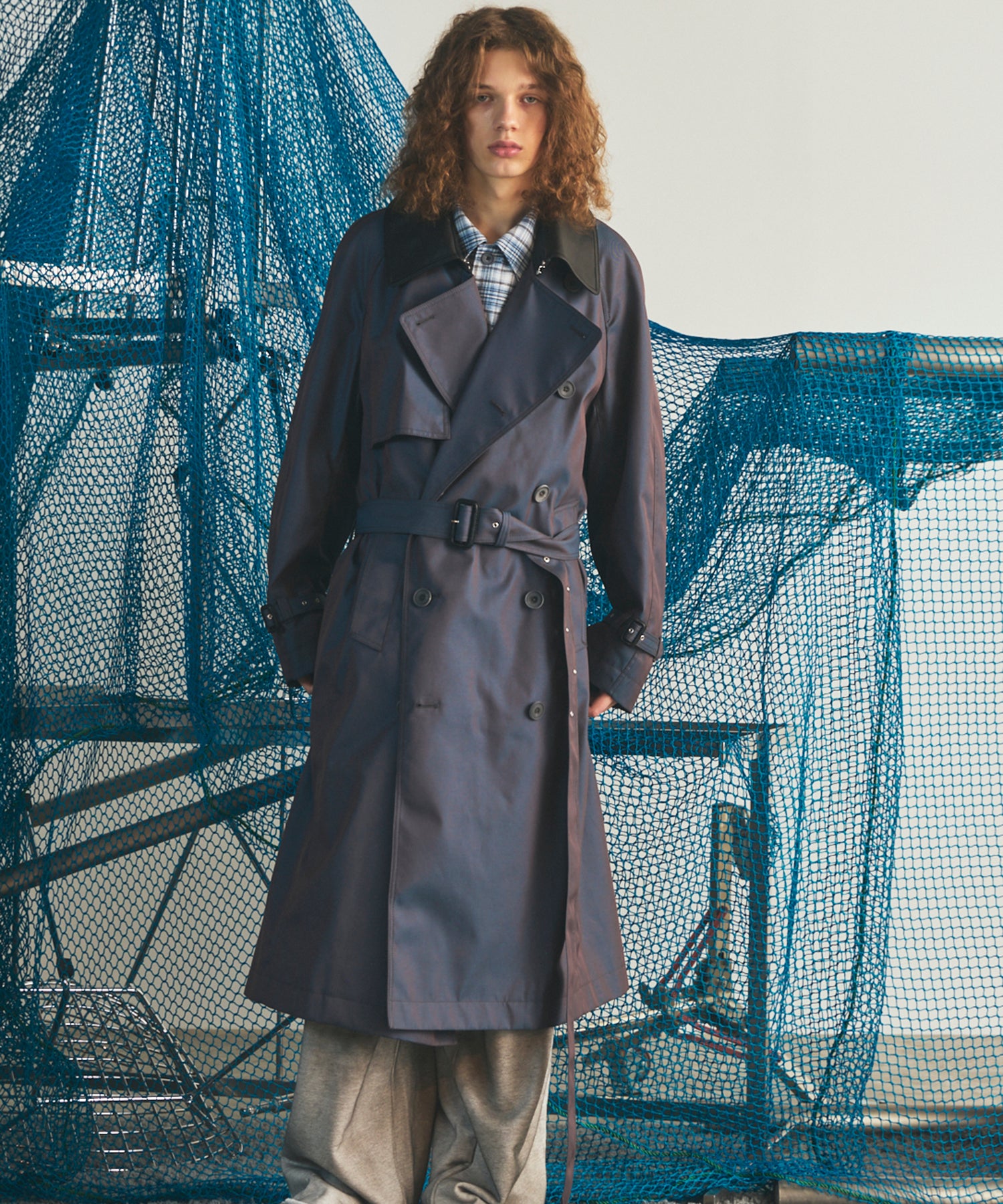 Different Materials Layering Prime-Over Trucker Jacket