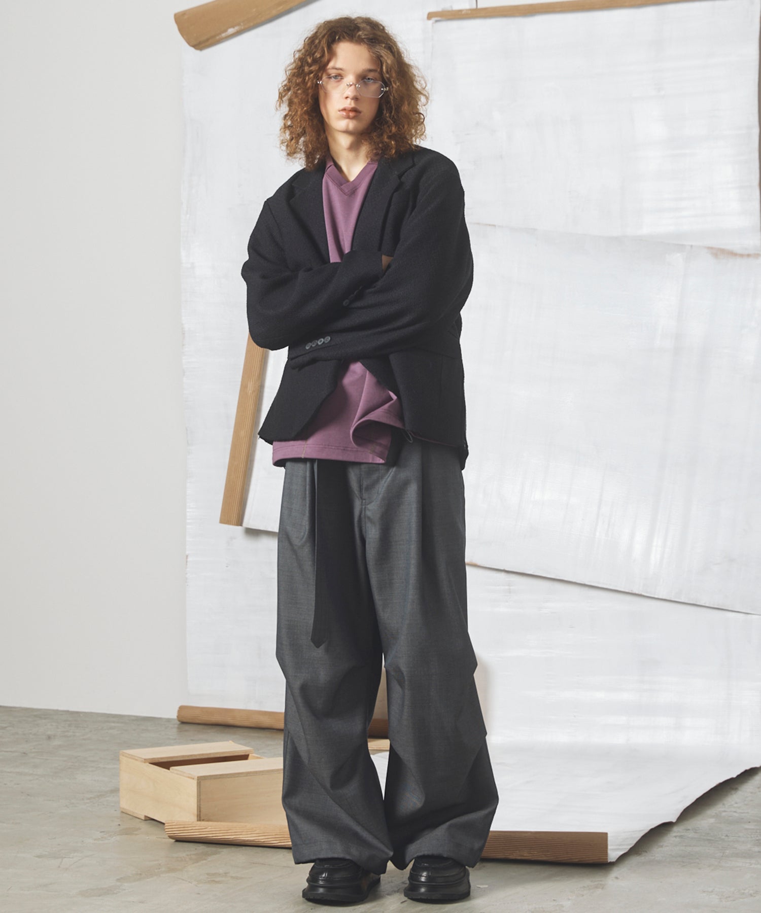 4 Colors Chambray Washable Wool Prime-Wide Snow Pants