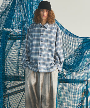 [26AW PRE-ORDER] [Italian dead stock fabric] Prime over regular collar shirt coat