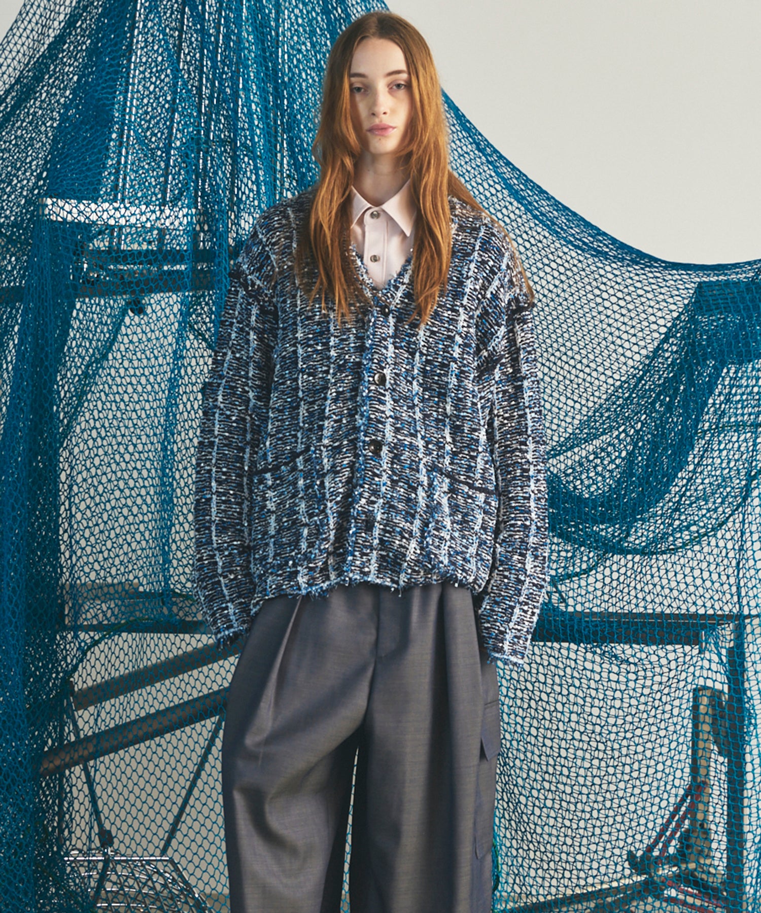 【26AW PRE-ORDER】ツイードニットプライムオーバーカーディガン