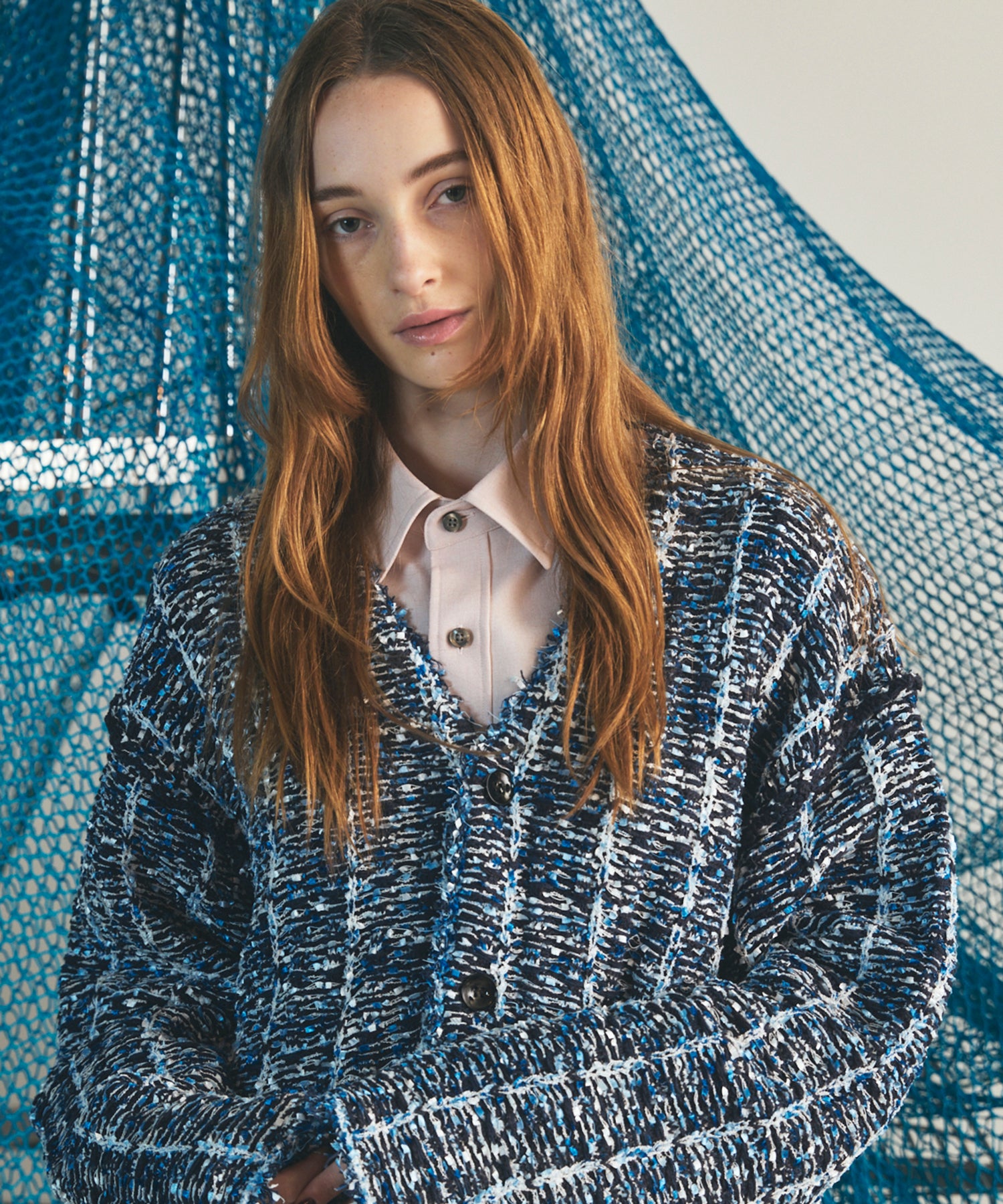 【26AW PRE-ORDER】ツイードニットプライムオーバーカーディガン
