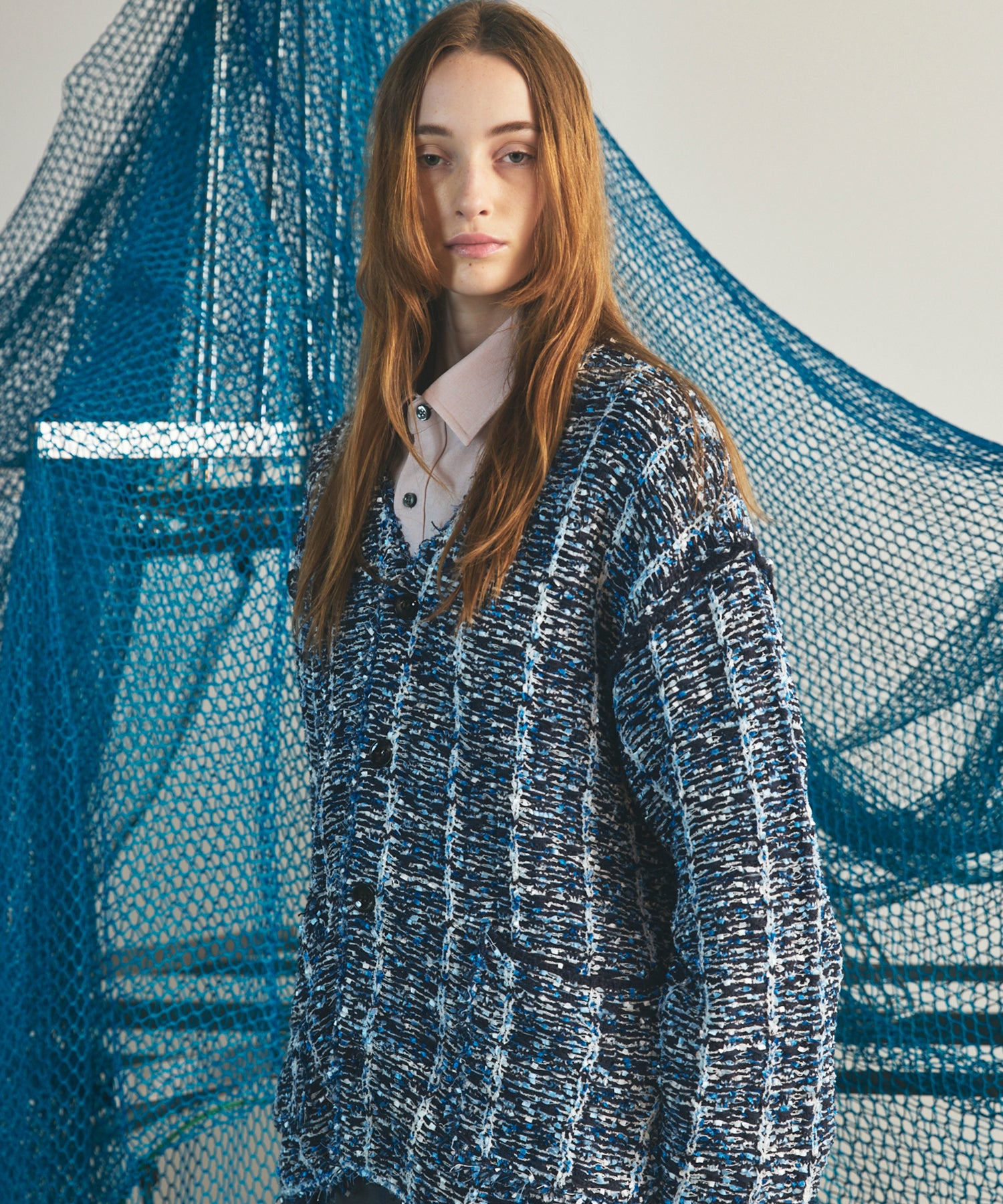 【26AW PRE-ORDER】ツイードニットプライムオーバーカーディガン