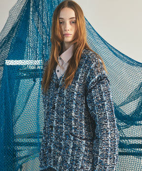 【26AW PRE-ORDER】ツイードニットプライムオーバーカーディガン