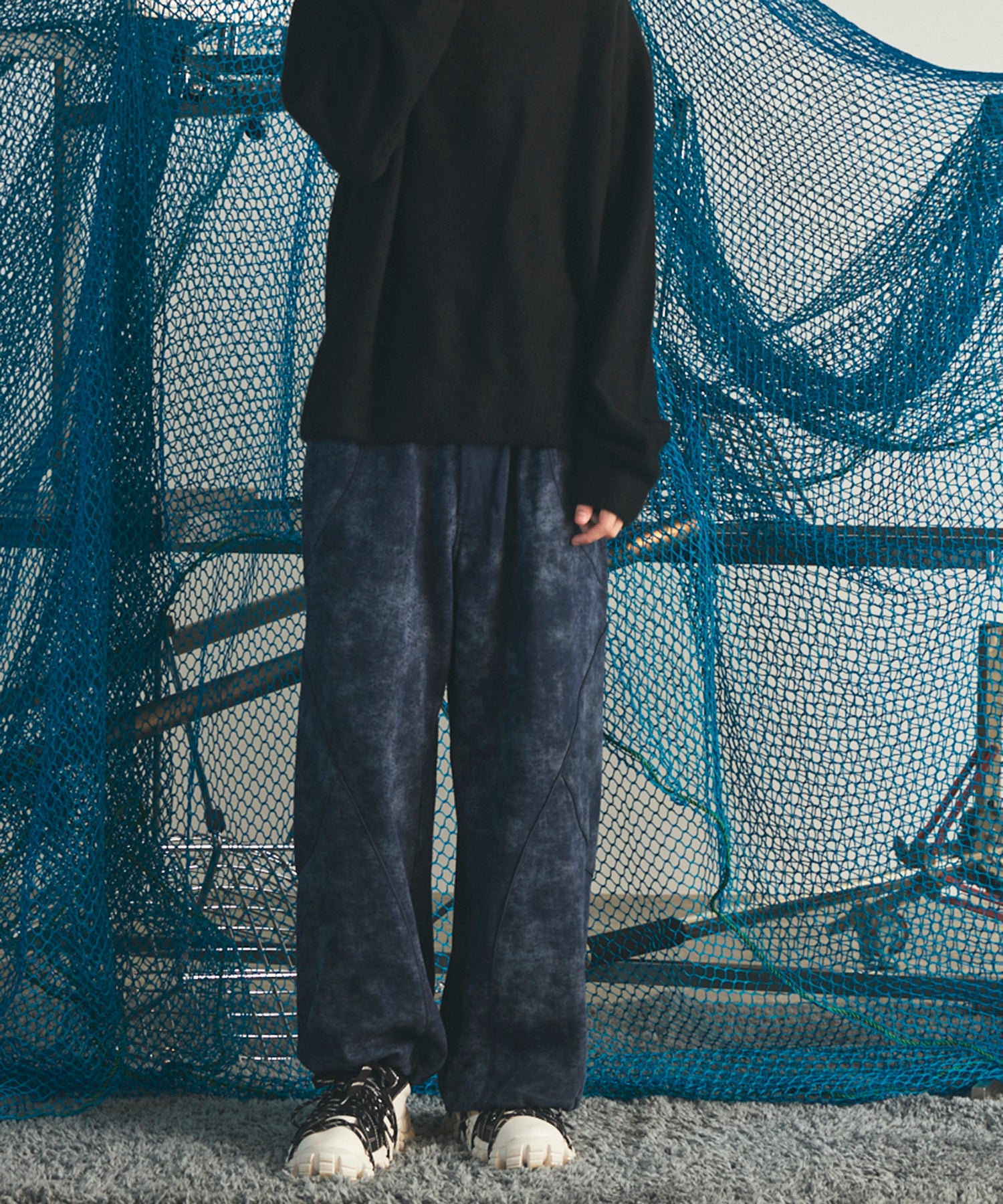 【26AW PRE-ORDER】Distressed Effect  Prime-Wide Sweatpants