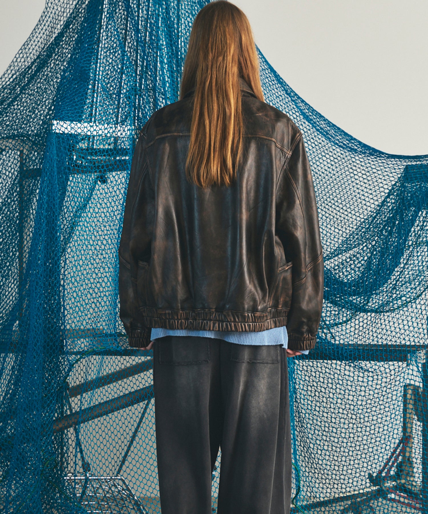 【26AW PRE-ORDER】Sheep Leather Prime-Over Single Collard Blouson