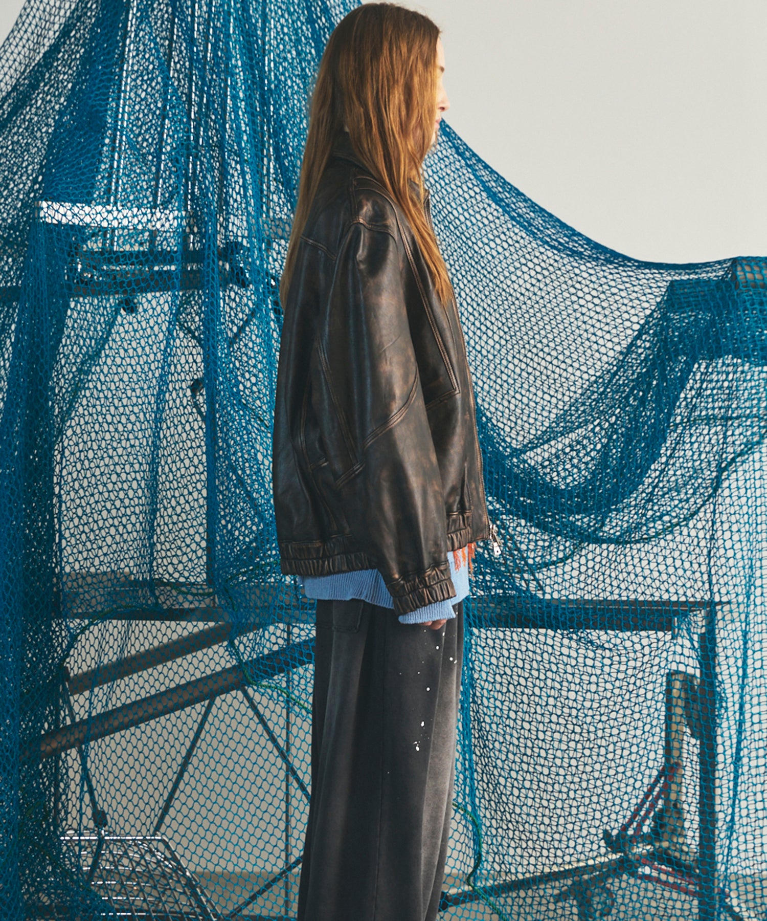 【26AW PRE-ORDER】Sheep Leather Prime-Over Single Collard Blouson