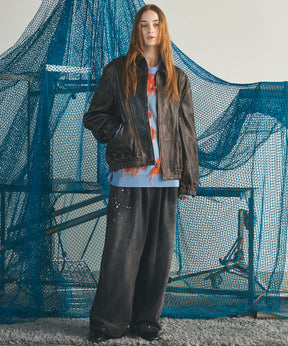 【26AW PRE-ORDER】Fringe Cut Jacquard Prime-Over Flower Pattern Knit Sweater