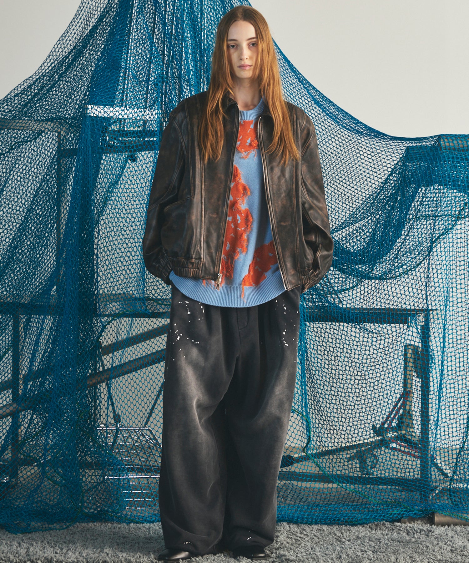 【26AW PRE-ORDER】Sheep Leather Prime-Over Single Collard Blouson