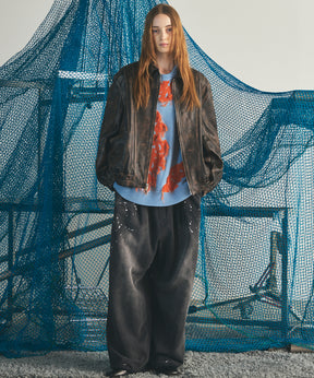 【26AW PRE-ORDER】Sheep Leather Prime-Over Single Collard Blouson