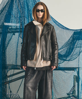 【26AW PRE-ORDER】Dress-Fit Sheep Leather Double Rider Jacket