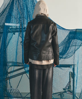 【26AW PRE-ORDER】Dress-Fit Sheep Leather Double Rider Jacket