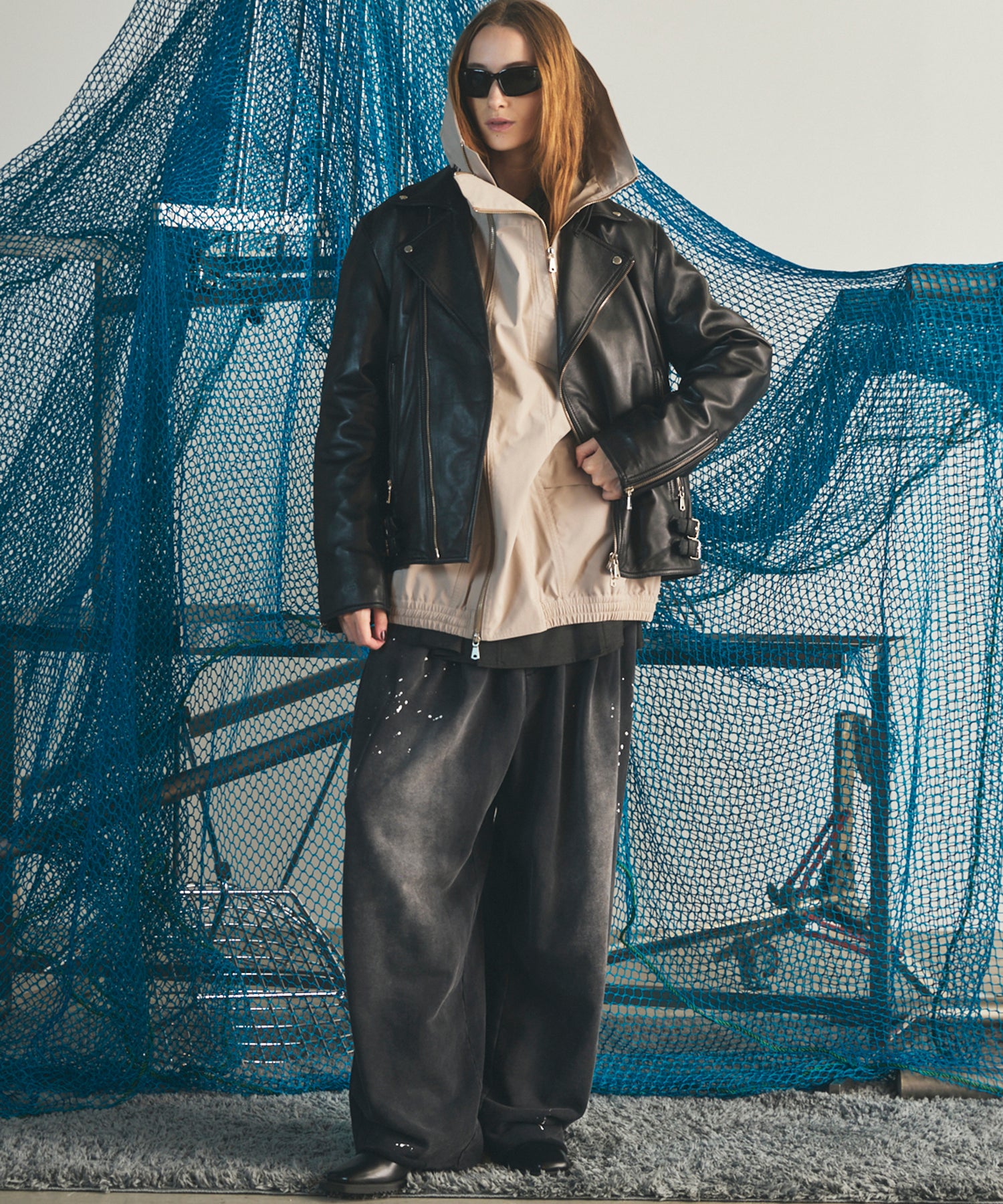 【26AW PRE-ORDER】Dress-Fit Sheep Leather Double Rider Jacket