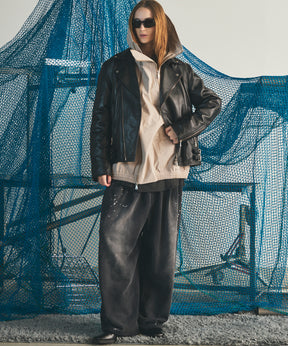 【26AW PRE-ORDER】Dress-Fit Sheep Leather Double Rider Jacket