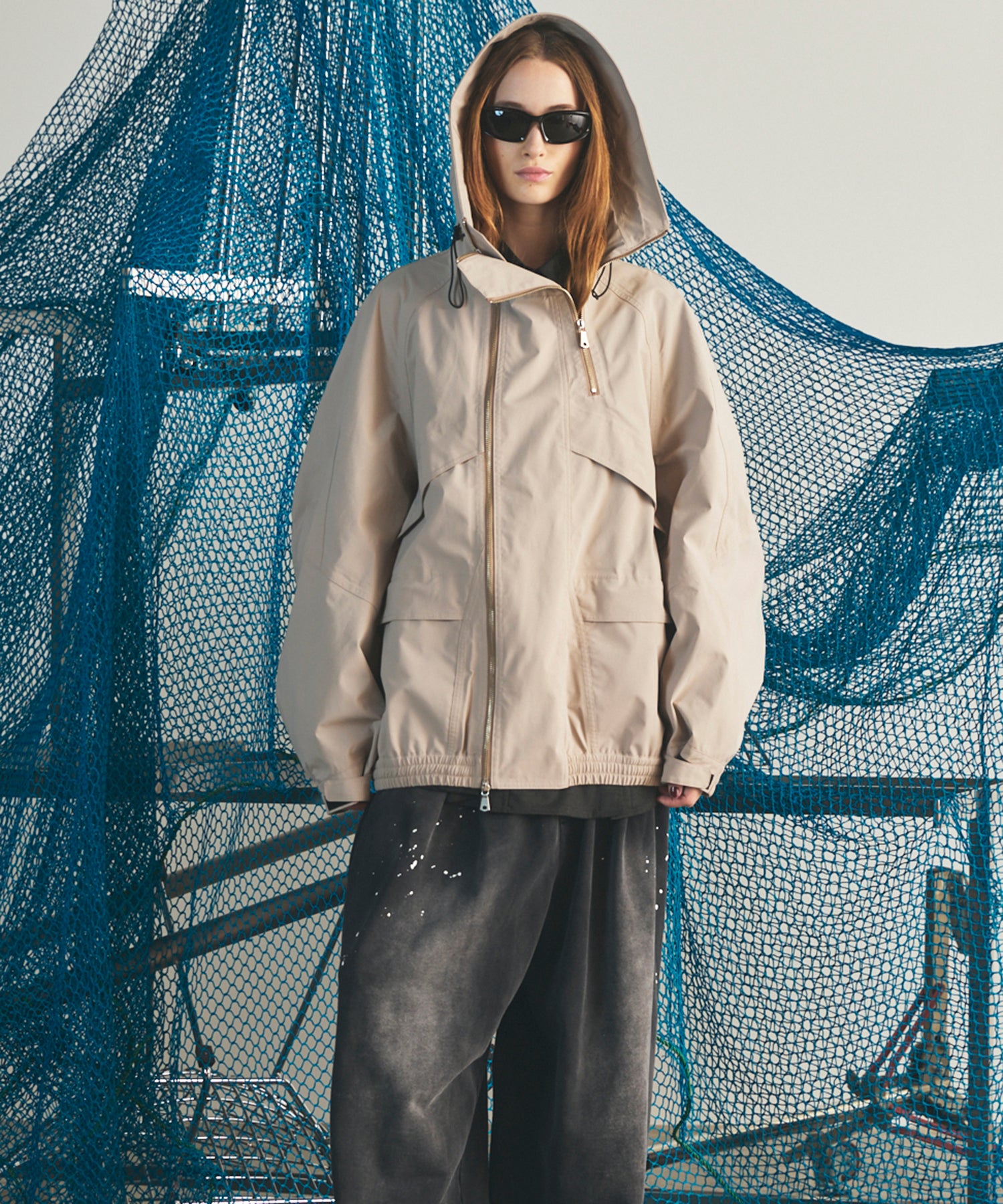 【26AW PRE-ORDER】Three-Layer Asymmetrical Front Zip Prime-Over Mountain Parka