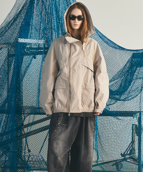 【26AW PRE-ORDER】Three-Layer Asymmetrical Front Zip Prime-Over Mountain Parka