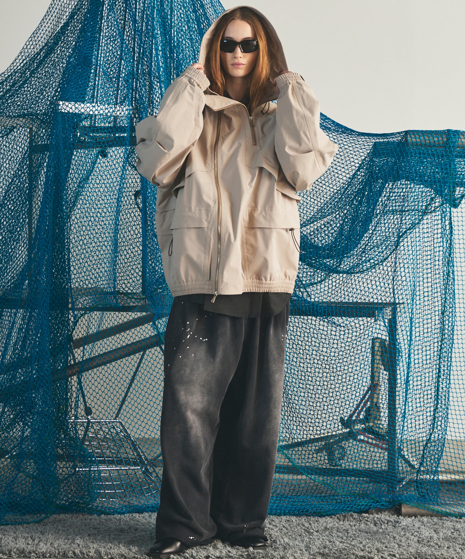 【26AW PRE-ORDER】Three-Layer Asymmetrical Front Zip Prime-Over Mountain Parka