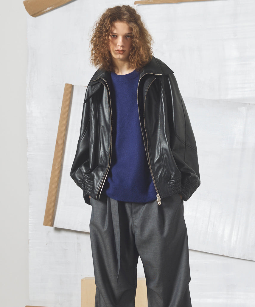 【26AW PRE-ORDER】Sheep Leather Prime-Over Layering Single Blouson