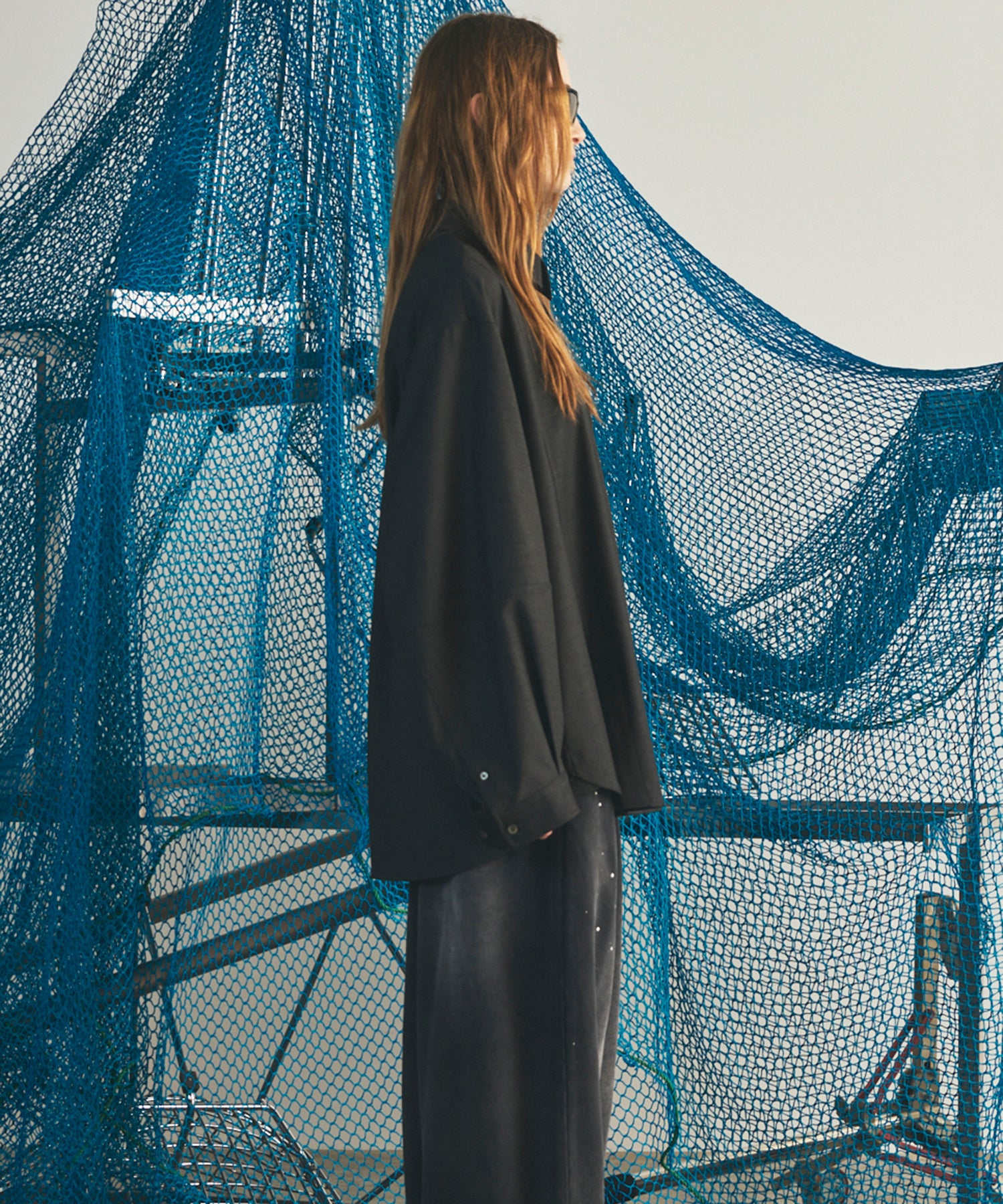 【26AW PRE-ORDER】TW Drapery Gabardine Prime-Over Ovoid Sleeve Shirt