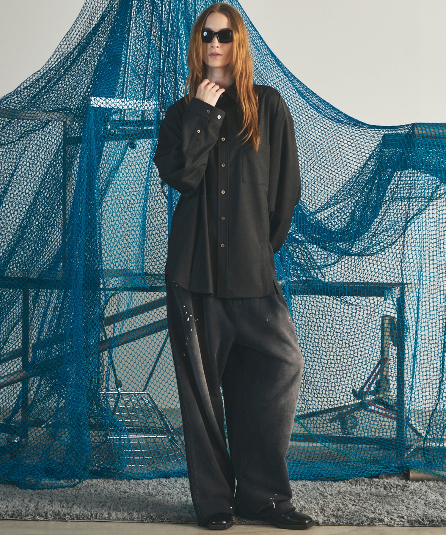 【26AW PRE-ORDER】TW Drapery Gabardine Prime-Over Ovoid Sleeve Shirt